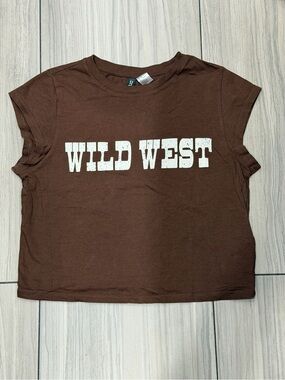 H&M Brown Crewneck Tee with Inside Label